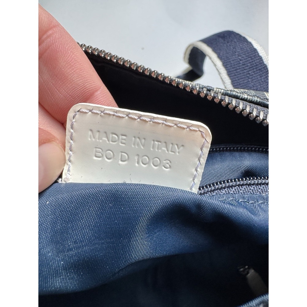 Christian Dior Trotter Bag Monogram Blue Canvas Leather Handbag - Picture 8 of 16